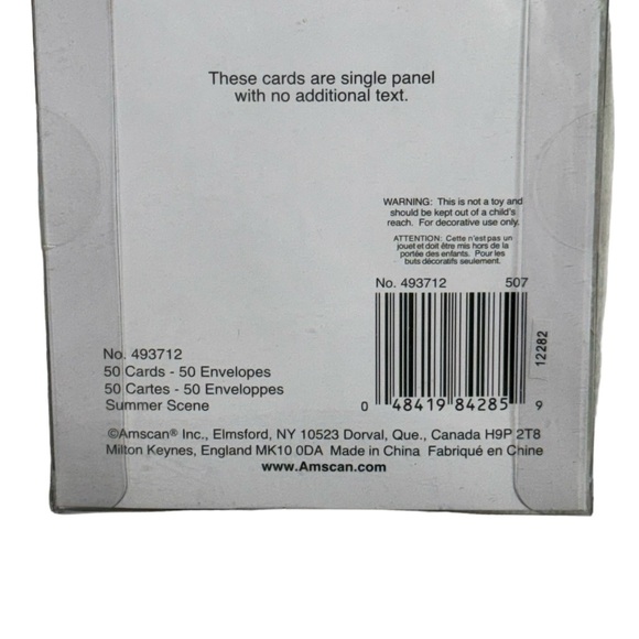Amscan novelty invitations and envelopes. Set of 50 brand new in package cards! - Picture 2 of 7